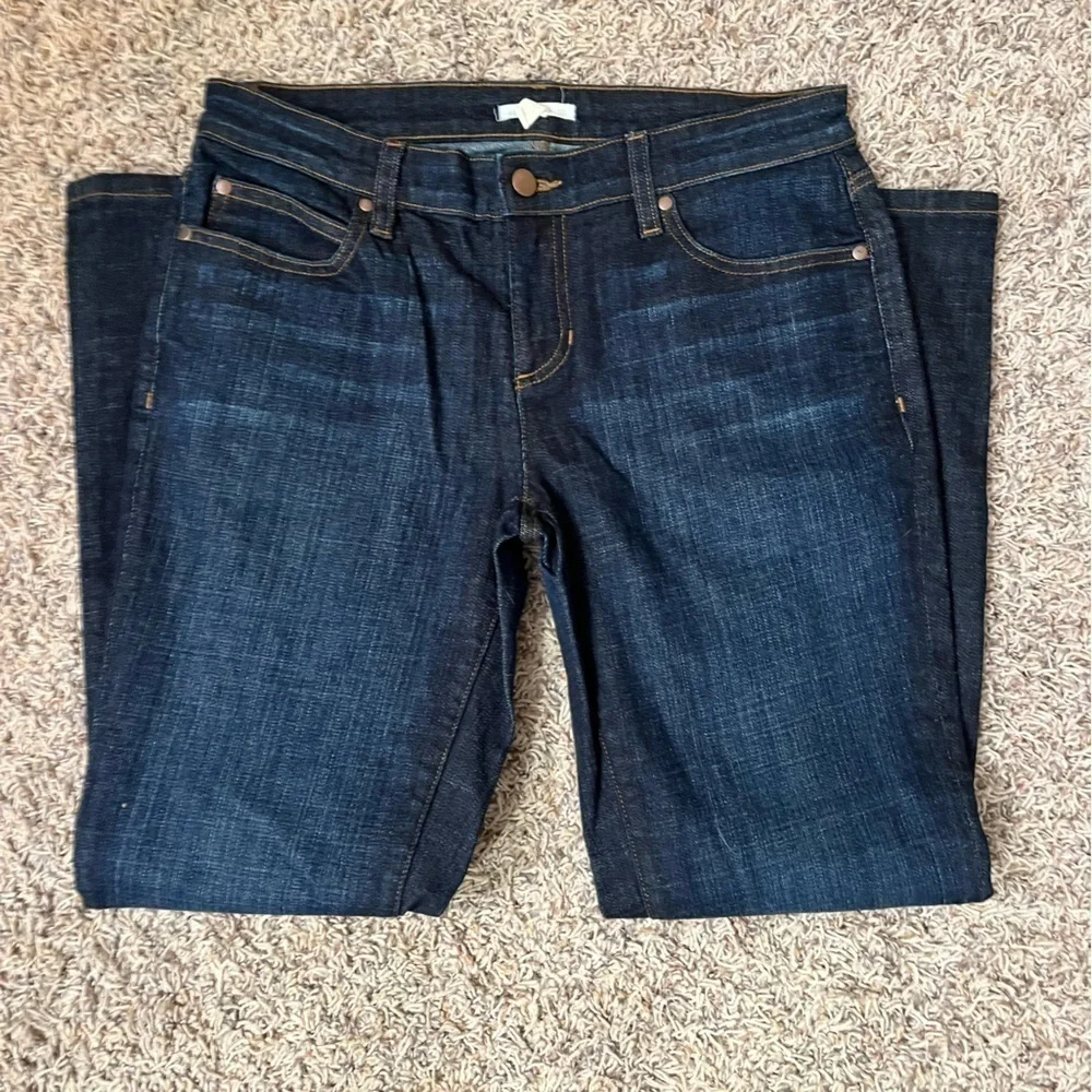 Eileen Fisher Dark Wash Straight Leg  Jeans Sz 4 EUC